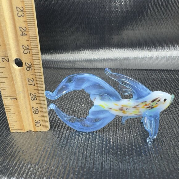 Venetian Art Glass Hand Blown Fish Hand Made Italian Glass Delicate Figurine VTG - Picture 5 of 10